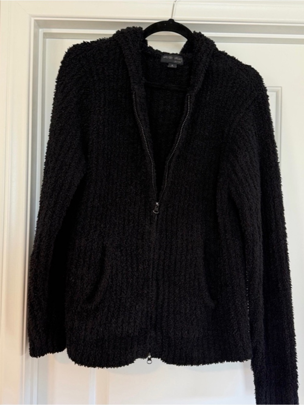 Barefoot Dreams Black Sherpa Zip-Up Hoodie